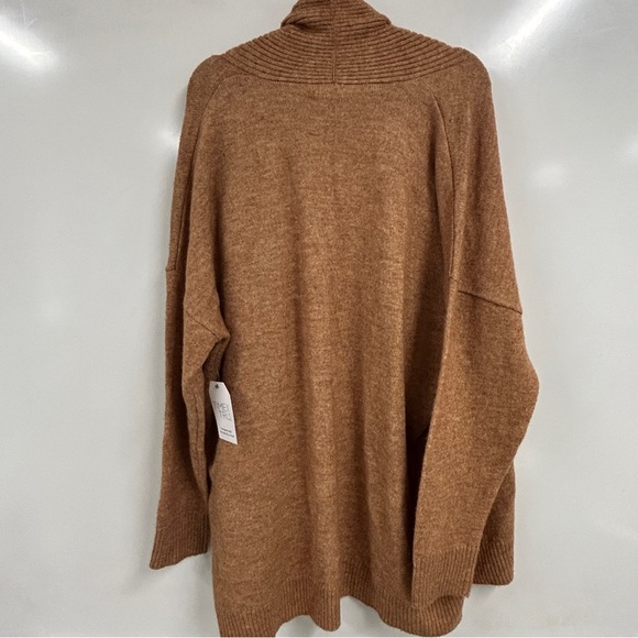 0130 Time and Tru Cozy Tan Open-Front Sweater XXL (20) New With Tags - Picture 2 of 5